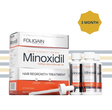 Lotion foligain 5% 3 mois pour les hommes