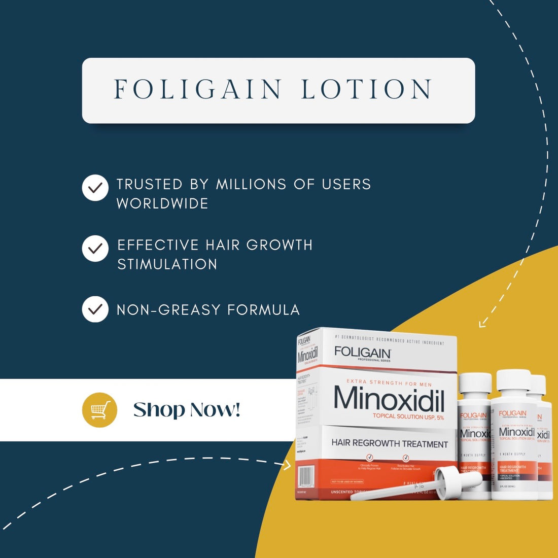 Foligain lotion 5% 3 months for men