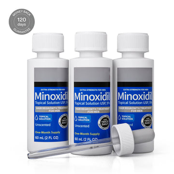 Loción de Minoxidil 5% 3 Meses Para Hombres