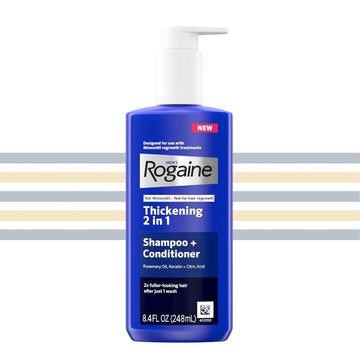 Cheveux rogaïne pour hommes épaissant 2 shampooings de 2 en 1 + conditionneur